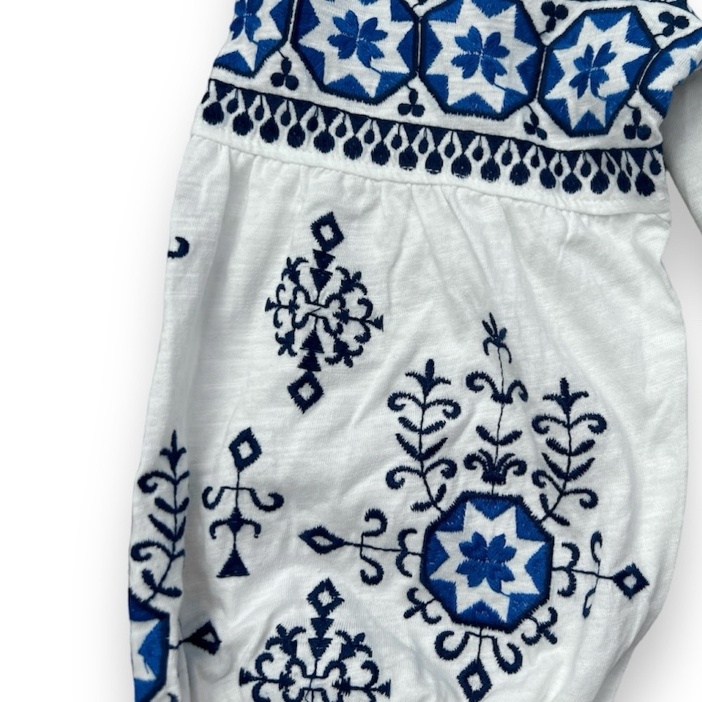 NWT Solitaire Embroidered Boho Peasant Top Medium - Picture 3 of 5